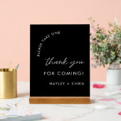 お礼を一つ黒に一つ結婚頼む アクリルサイン (ウェディング)