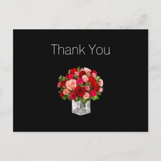 お礼を伝える　ビジネス　フラワー　ポストカード　お得な価格で ポストカード (正面)