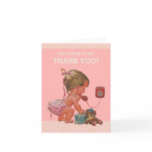 お礼を言うために鳴る赤ちゃんの女の子