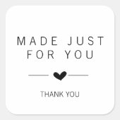 お礼を言うだけ スクエアシール (正面)