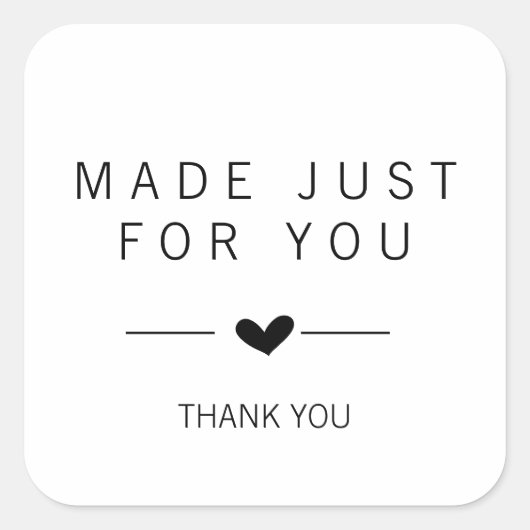 お礼を言うだけ スクエアシール (正面)