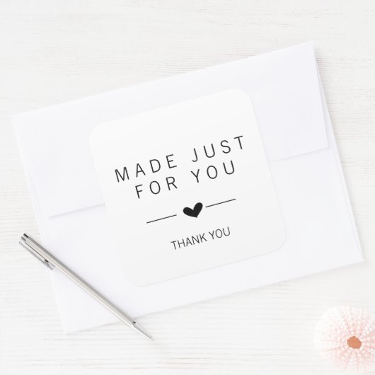 お礼を言うだけ スクエアシール (封筒)