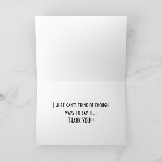お礼を言うにはもったいない サンキューカード (内部)