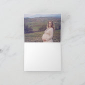 お礼を言う男の赤ちゃんシャワーブルー |写真 サンキューカード (内部)