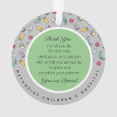 «お礼を言う病院スタッフ、看護オーナメント オーナメント (裏面)