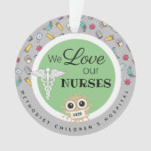 «お礼を言う病院スタッフ、看護オーナメント オーナメント (正面)