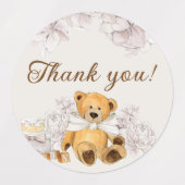 お礼を言えば心男女兼用中に待つ ラベル (デザイン1)