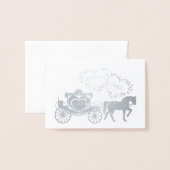 お礼を言って幸せに童話馬車 箔カード (封筒付き正面)