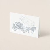 お礼を言って幸せに童話馬車 箔カード (正面)