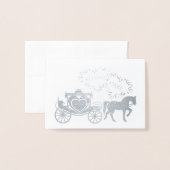 お礼を言って幸せに童話馬車 箔カード (封筒付き正面)