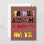 お礼を言って私の世界に ポストカード (正面/裏面)