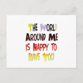 お礼を言って私の世界に ポストカード (正面)