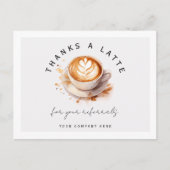お礼を込めたラテのご紹介サンクスカード ポストカード (正面)