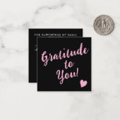 お礼を！QRコードの評価 ノートカード (正面/裏面インサイチュ)