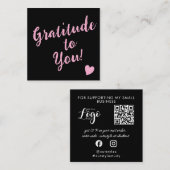 お礼を！QRコードの評価 ノートカード (正面/裏面)