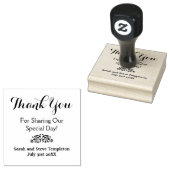 お礼カスタムウェディング日付ラバースタンプ ラバースタンプ (押印)