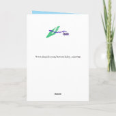 お礼カードを折り畳む：紅葉 サンキューカード (裏面)