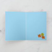 お礼カードを折り畳む：紅葉 サンキューカード (内部)