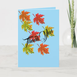 お礼カードを折り畳む：紅葉 サンキューカード