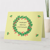 お礼クリスマスカードを折り畳む サンキューカード (正面)