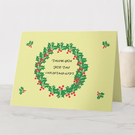お礼クリスマスカードを折り畳む サンキューカード (正面)