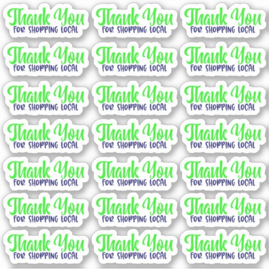 お礼ショッピングLocal - Vinyl Sticker シール (正面)