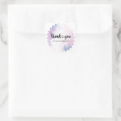 お礼ステッカー – パッエレガントキング用デザイン スクエアシール (バッグ)