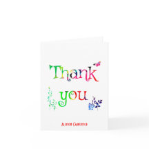 お礼パーソナライズされたのノート、虹の文字(3)