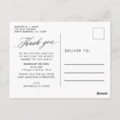 お礼メッセージ付きベビー誕生発表カード ポストカード (裏面)