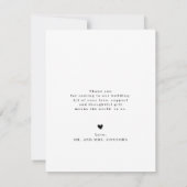 お礼メッセージ結婚のカップルの写真カード サンキューカード (裏面)