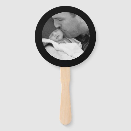 お礼モダン白黒WebサイトQRコードのスキャン ハンドファン (裏面)