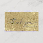 お礼状カード プロのデザイン 卒業式 名刺 (裏面)