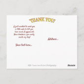 お礼状 ポストカード (裏面)