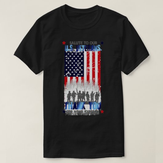 お礼申し上げます退役軍人へお礼申し上げます Tシャツ (デザイン正面)