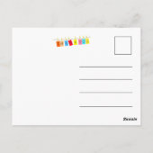 お礼素晴らし、かわいい明るいバンティング –  ポストカード (裏面)