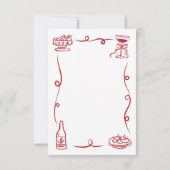 お礼結婚のお洒落手描き サンキューカード (裏面)