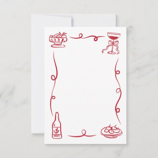 お礼結婚のお洒落手描き サンキューカード (裏面)