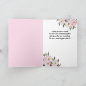 お礼結婚のギフト水カラーバラストライプ カード (内部)