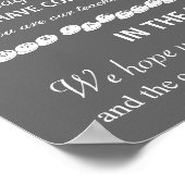 お礼結婚のサインまたはカード – パーティーライト ポスター (角)