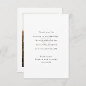 お礼結婚のメッセージ写真ベージュ色ハートカード 招待状 (正面/裏面)