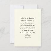 お礼結婚のメッセージ写真Frangipati Cards 招待状 (裏面)