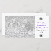 お礼結婚のメモ写真カードテンプレート サンキューカード (正面/裏面)