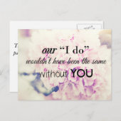 お礼結婚のNoteカード ポストカード (正面/裏面)