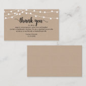 お礼結婚を申し上げモダン素朴る、ブラウン エンクロージャーカード (正面/裏面)