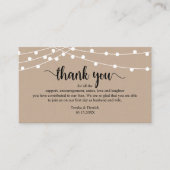 お礼結婚を申し上げモダン素朴る、ブラウン エンクロージャーカード (正面)