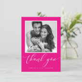 お礼結婚書ホットピンク サンキューカード (スタンド正面)