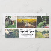 『お礼結婚5枚の写真の校合』 サンキューカード (正面)