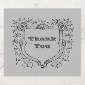 お礼華美シールドとつる植物 ビールラベル (シングルラベル)