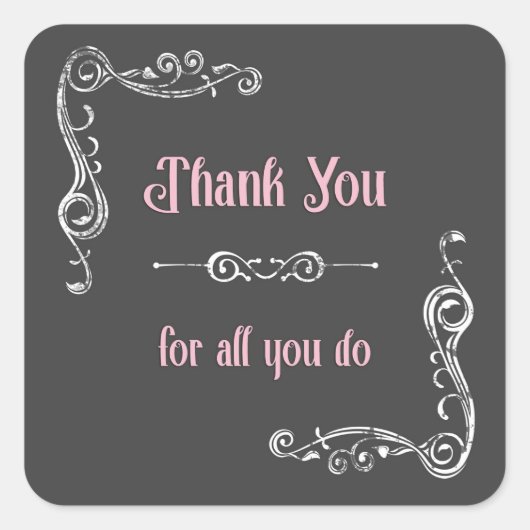 お礼 スクエアシール (正面)