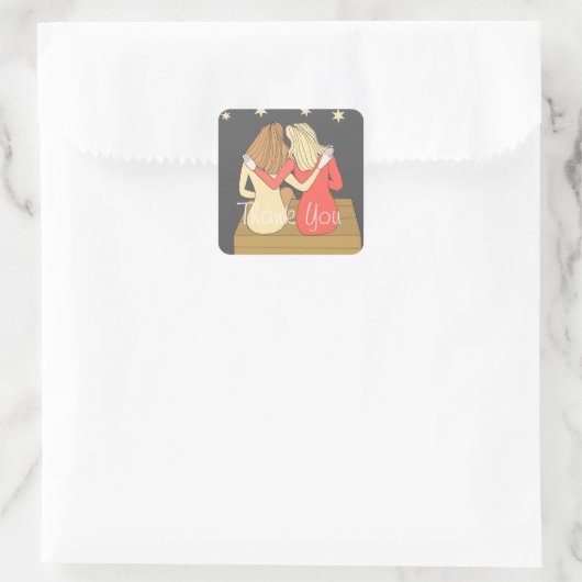 お礼 – ステッカー (バッグ)